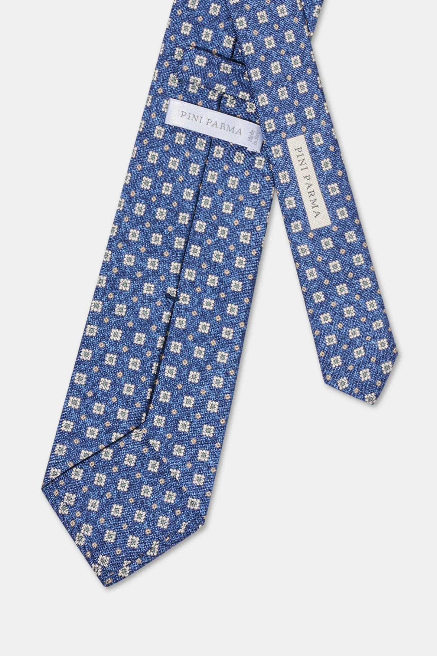 Blue flower silk tie - Made in Italy