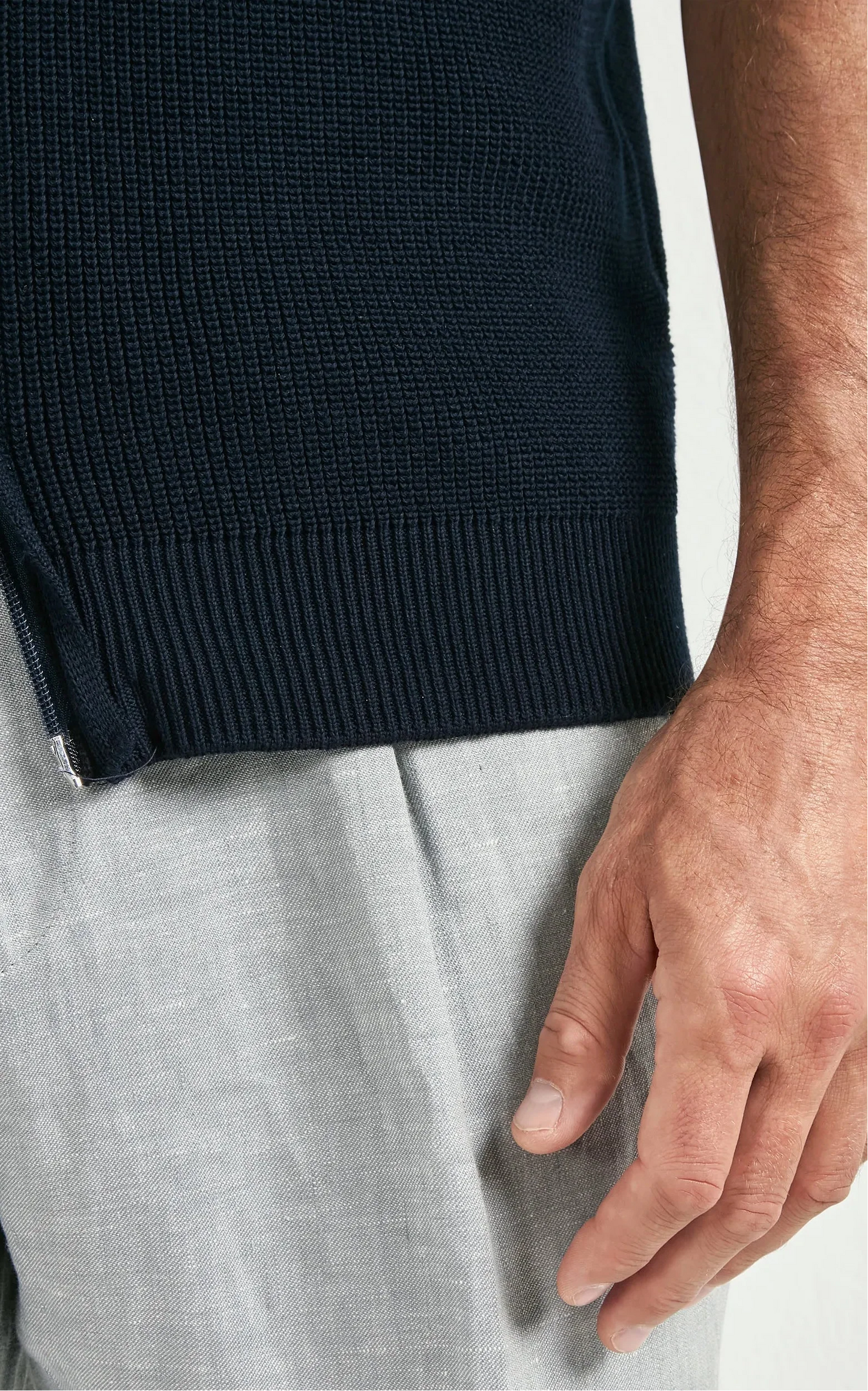 Blue knitted vest - Made in Italy