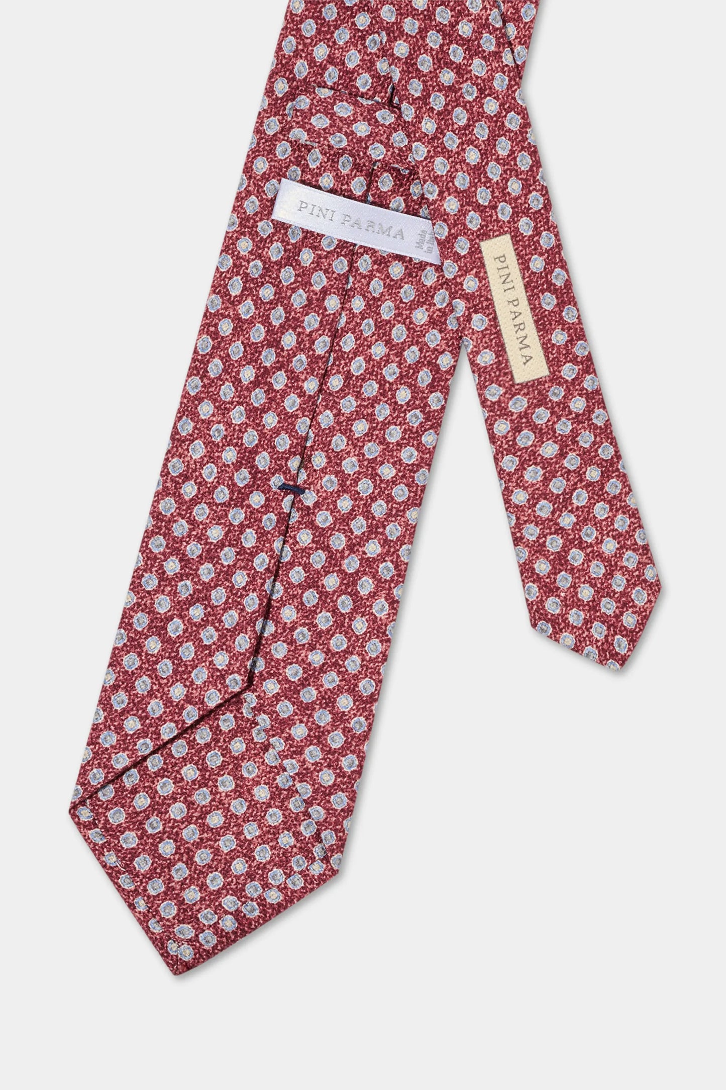 Bordeaux fancy silk tie - Made in Italy