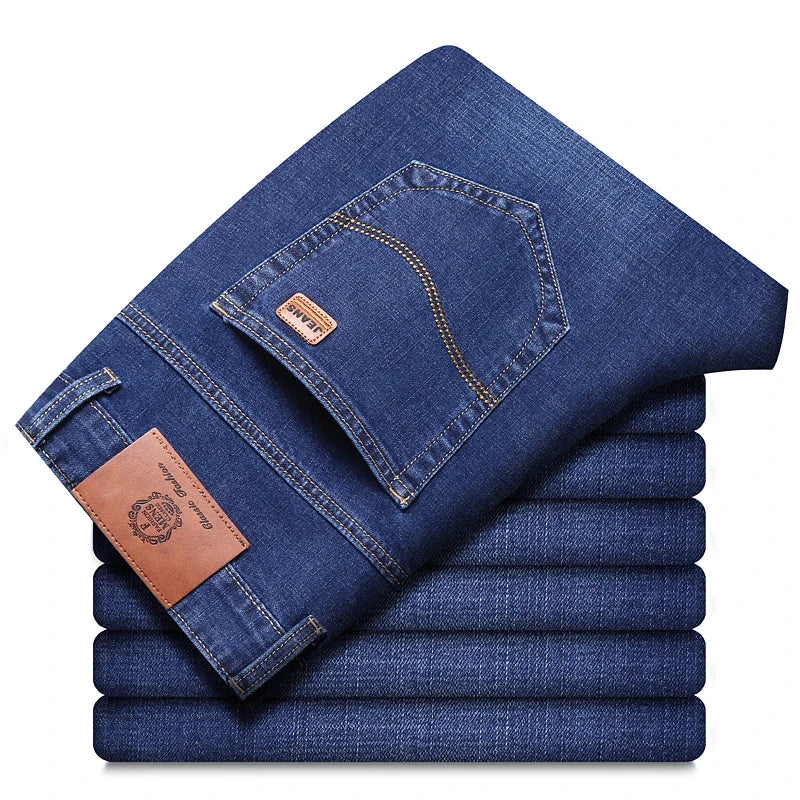 Calça Jeans Masculina Azul Casual Plus Size ANSKTN