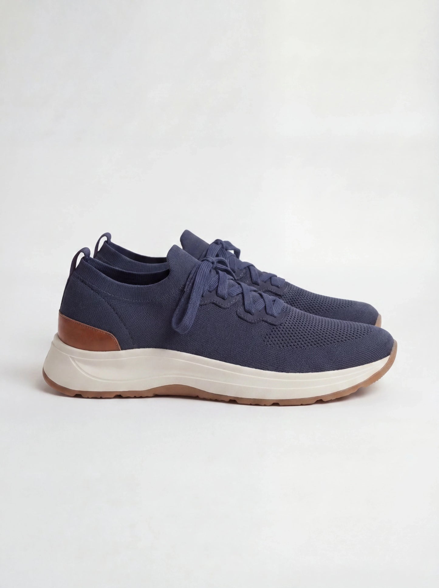 Ocean blue knitted sneakers - Made in Italy