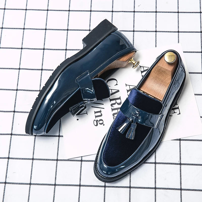 Moda nova masculina apontou borla feijão sapato primavera casual couro genuíno camurça mocassins sapatos masculinos tendências macias sapatos de boate