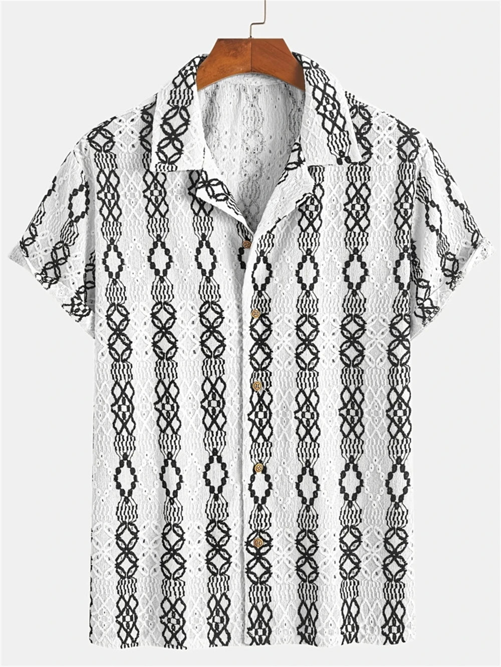 Camisa masculina simples 3d impressa retro moda topshort manga praia moletom rua havaí camisa de manga curta roupas masculinas