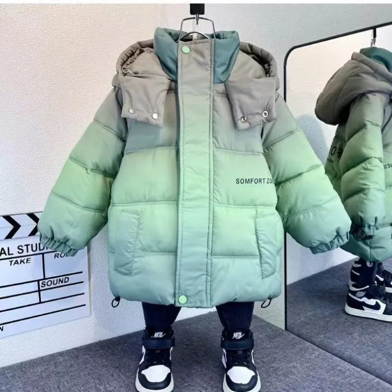 Jaqueta Infantil Acolchoada ZOETOPKID 2026 Nova Jaqueta de Inverno Casual para Crianças