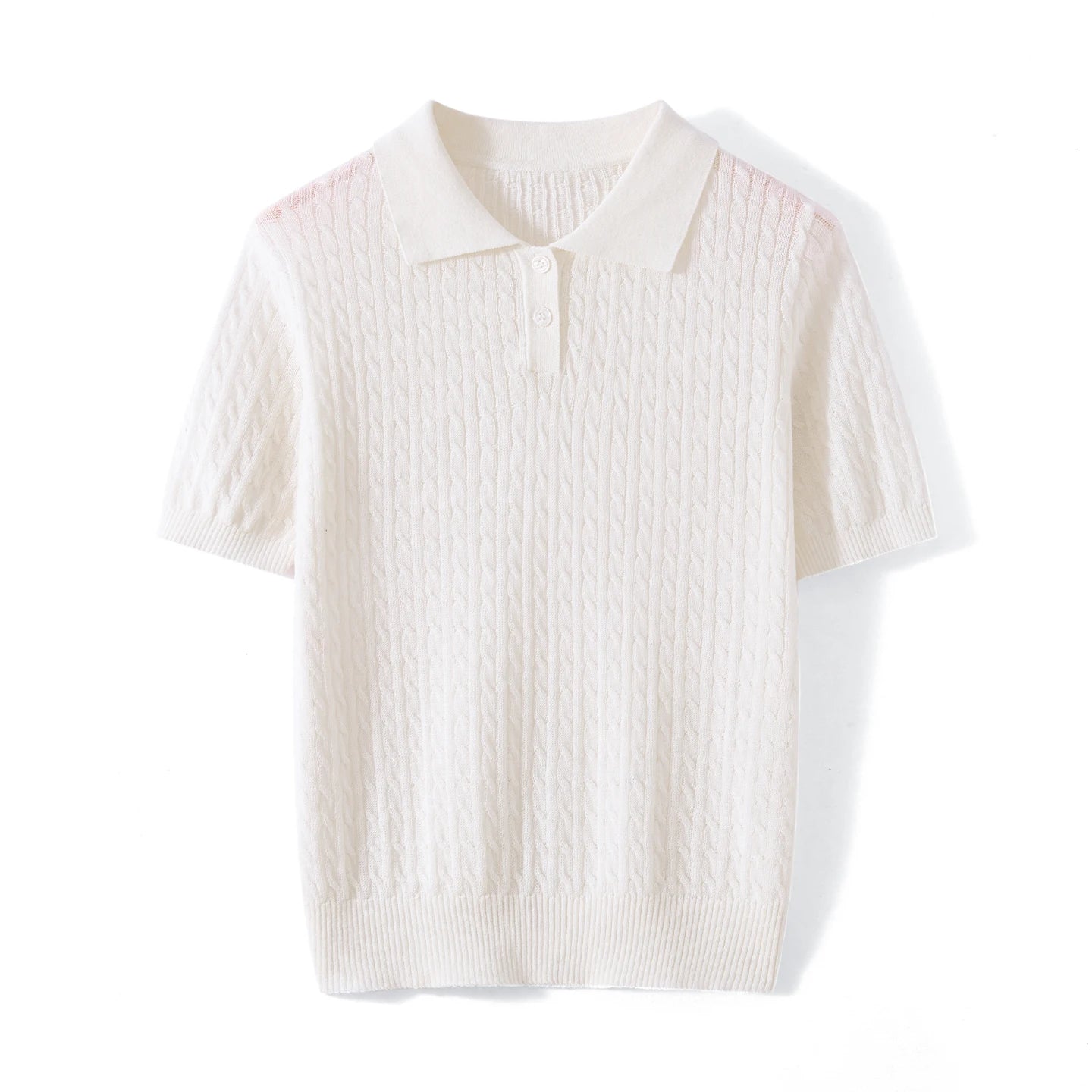 Camiseta Feminina de Algodão WinvyNee, Manga Curta, Azul Sólido, Ajuste Slim, Estilo Y2K, Gola Polo, Casual, Básica ZA1523009