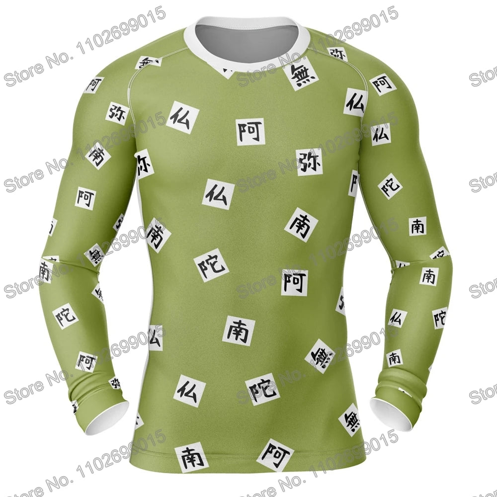 Matador de demônios Surfando Natação Mergulhando Camiseta Espartilho Manga comprida Guarda Erupção Trajes de banho Homens Proteção UV Roupas de surf Praia Tops de Fato Flutuante