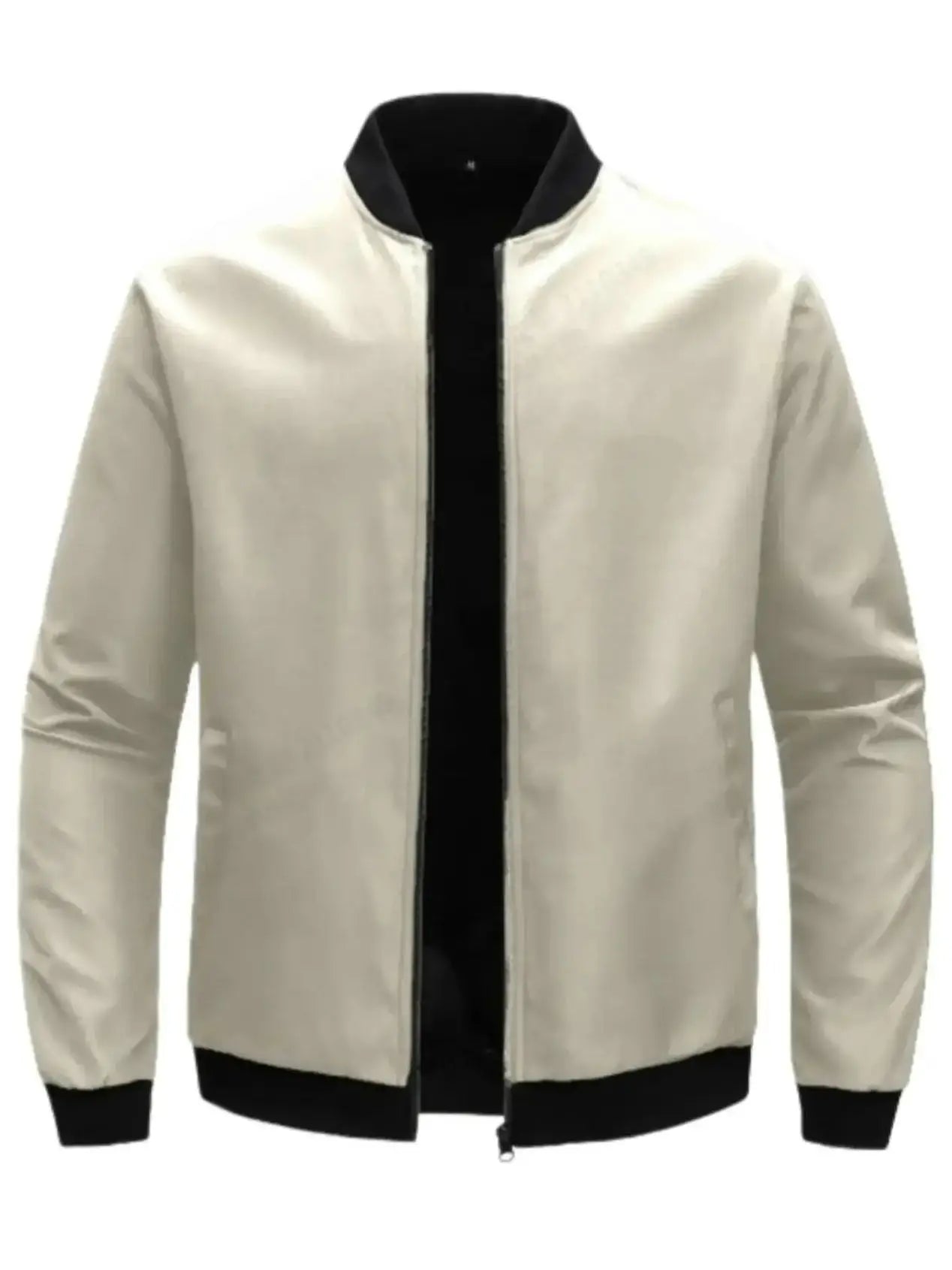Jaqueta Bomber Slim Casual de Moda Sólida para Homens, Nova Chegada, Jaquetas de Baseball Masculinas