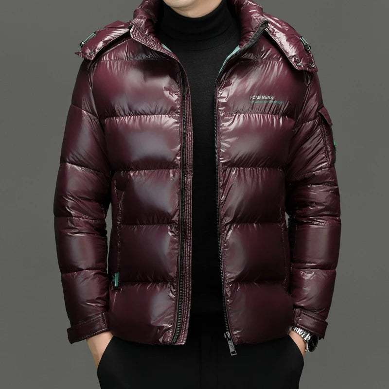 Jaqueta Masculina de Inverno 2026 Nova Chegada com Capuz, Jaquetas de Algodão Estilo Sill, Parkas Masculinas da Moda Grossas e Quentes, Casaco Masculino de Inverno Impermeável