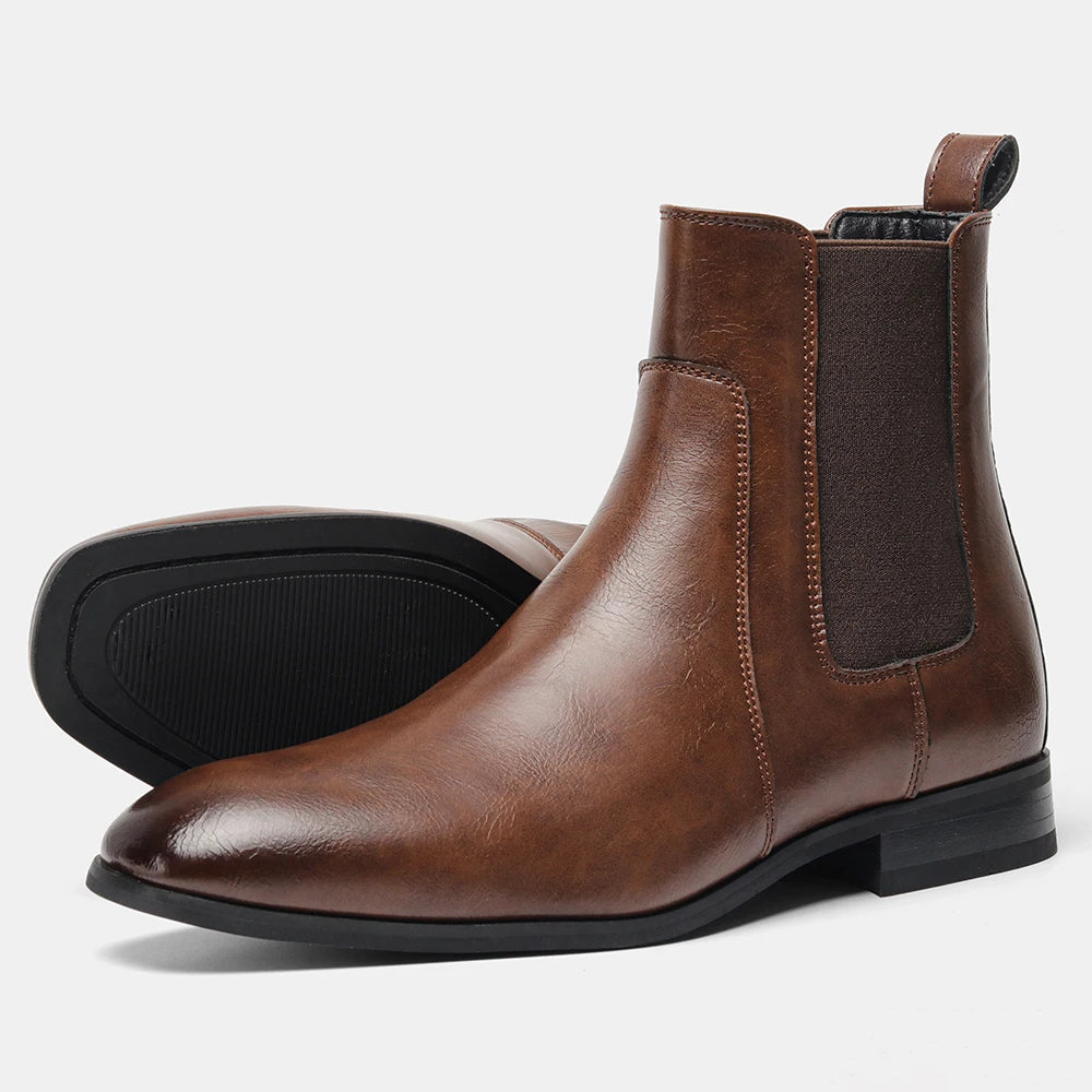 40 ~ 46 Chelsea Botas Masculinas Marca Confortável Moda Botas Masculinas De Couro # KD431