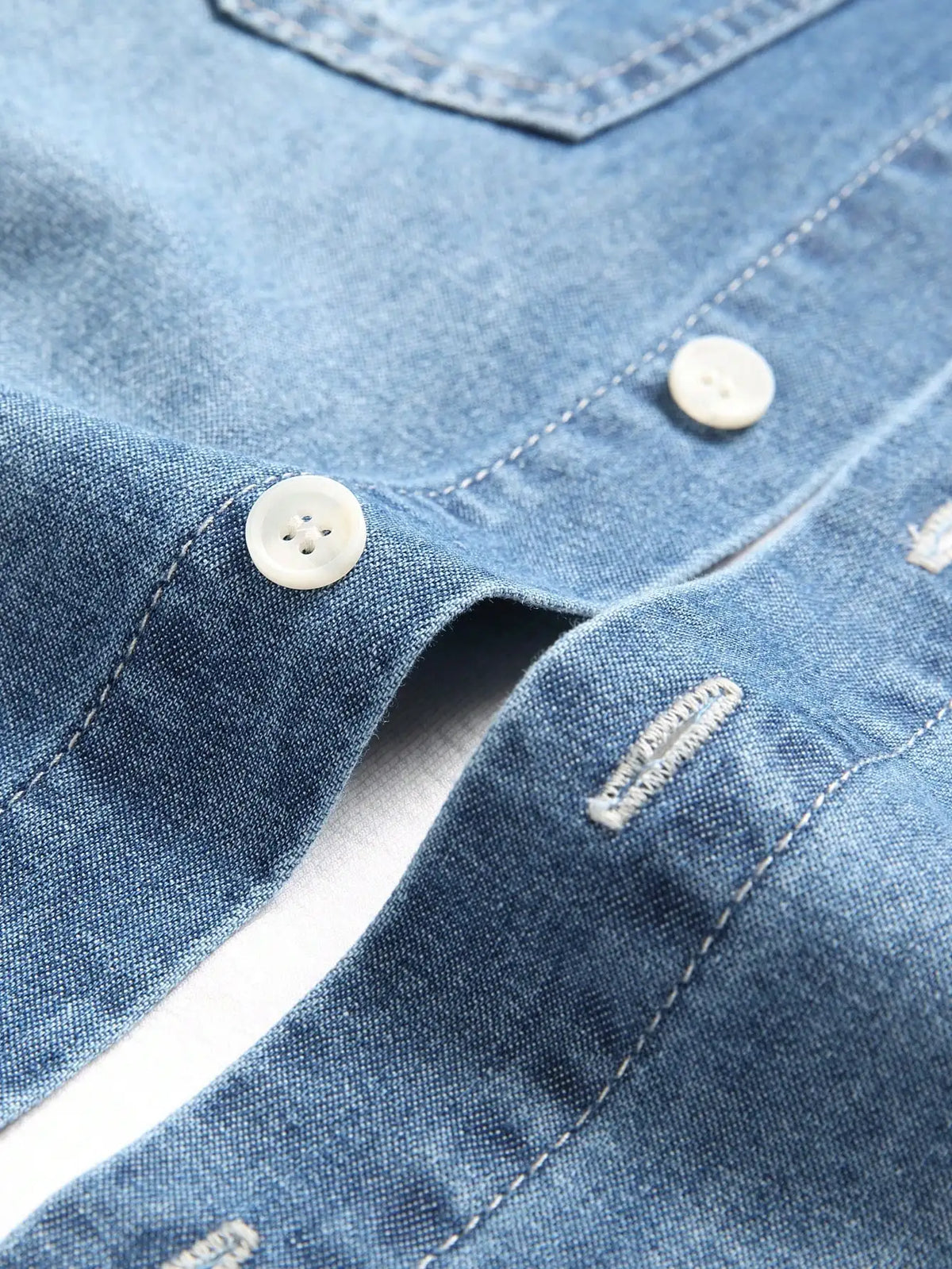 Camisas de Jeans Masculinas para Primavera e Outono. Camisas de Denim Azuis. Tendência e moda. Estilo Casual Diário para Rua.