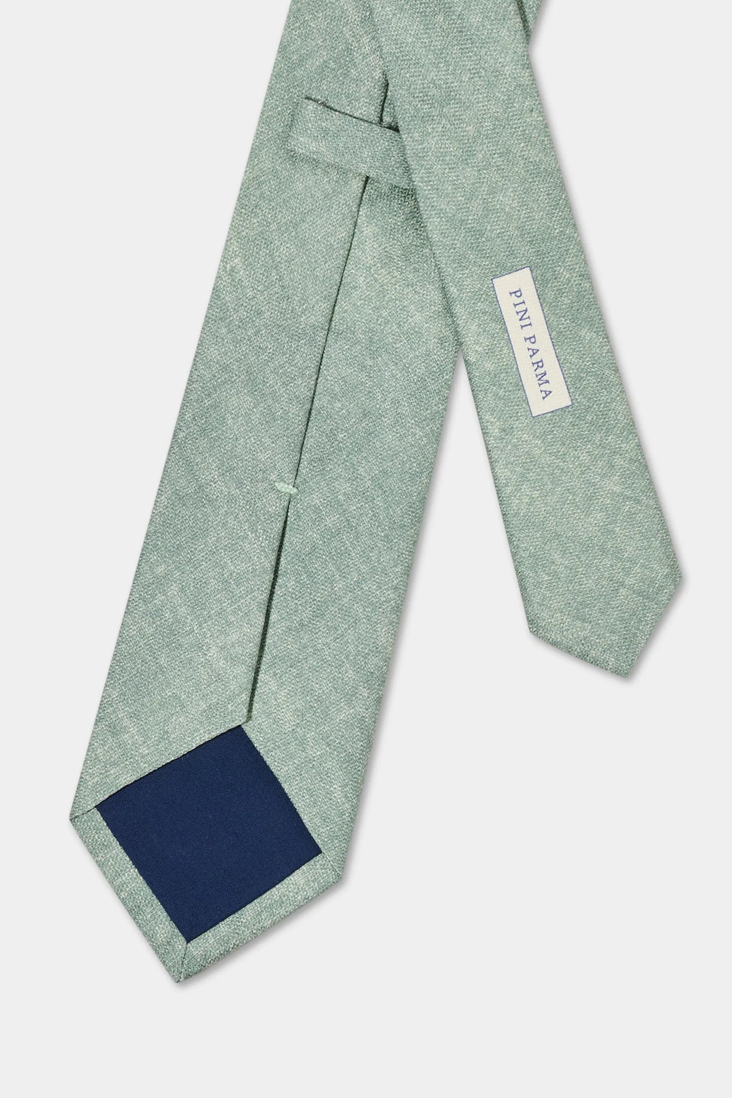 Sage printed silk tie - Made in Italy