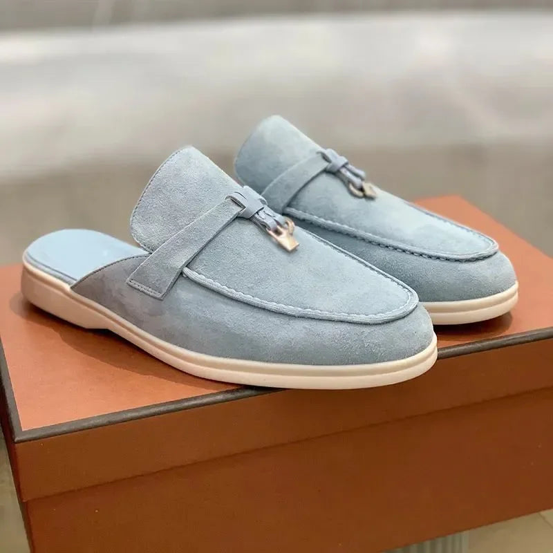 Mules Unissex de Dedo Fechado, Sapatos Casuais Leves e Confortáveis, Novidade, Tamanhos Grandes 40-43
