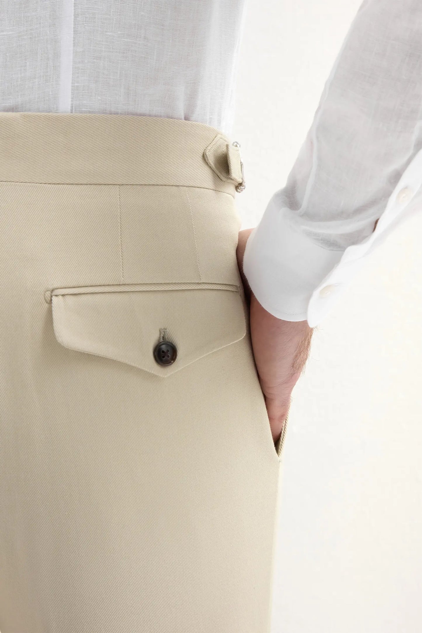 Beige cotton shorts - Made in Italy