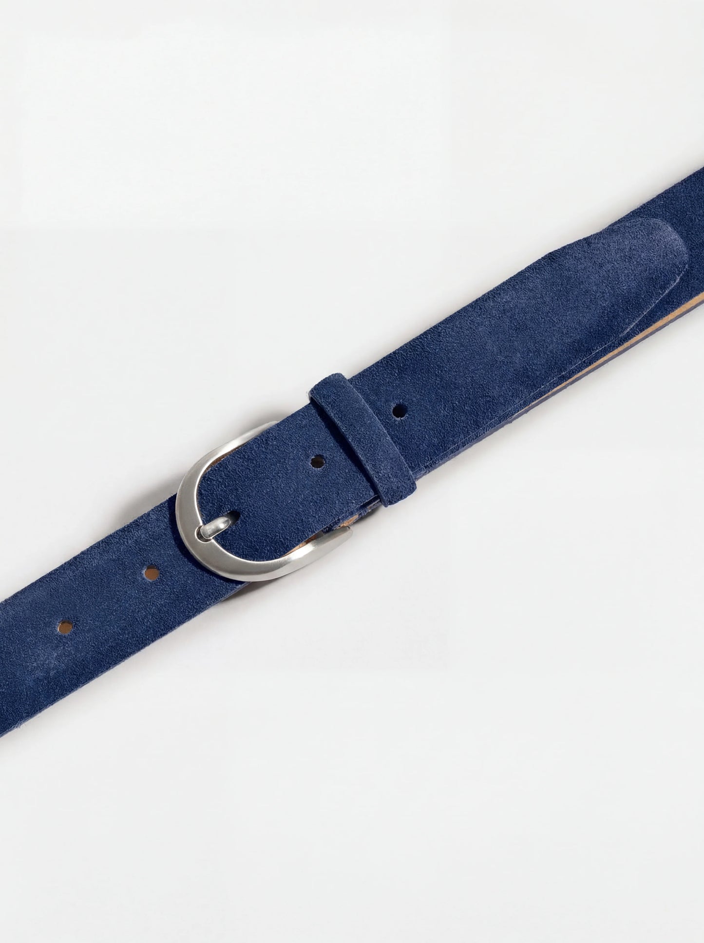 Blue suede belt - Made in Italy