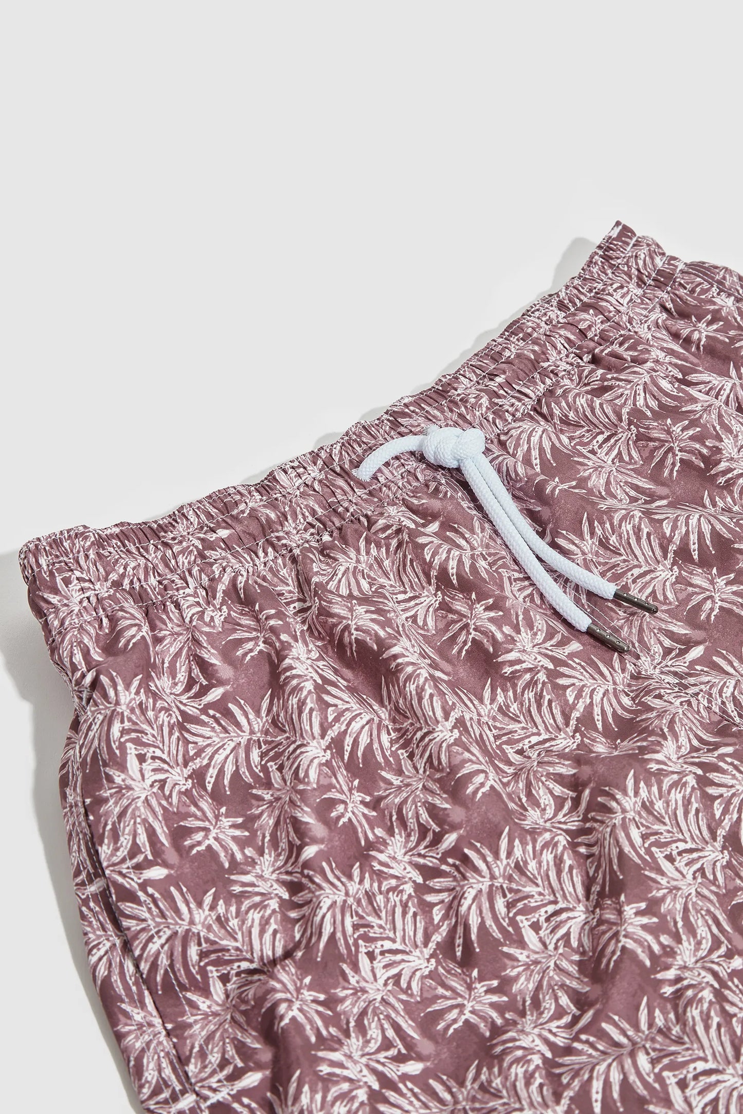 Burgundy palm swimshorts - Made in Italy