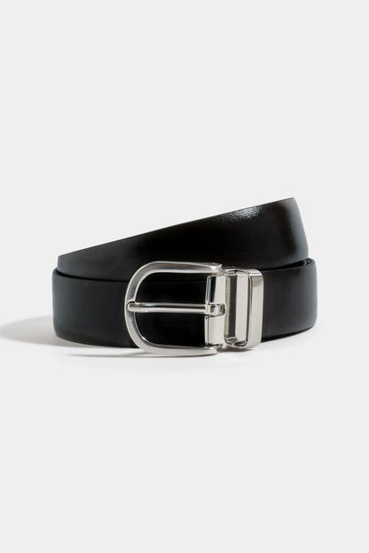 Black and brown reversible belt - Made in Italy