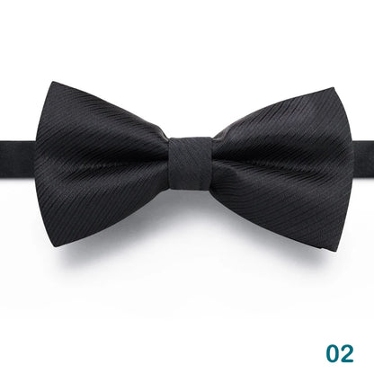 1 pçs gravatas borboleta para homens casamento gravata preta pescoço ajustável bowknot clássico borboleta cravat adulto gravata dupla presente de negócios
