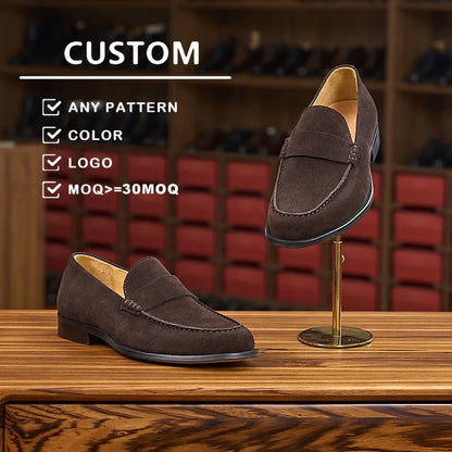 Mocassins masculinos de couro bovino genuíno de alta qualidade, elegantes, estilo náutico, pretos, clássicos, retrô, para escritório.