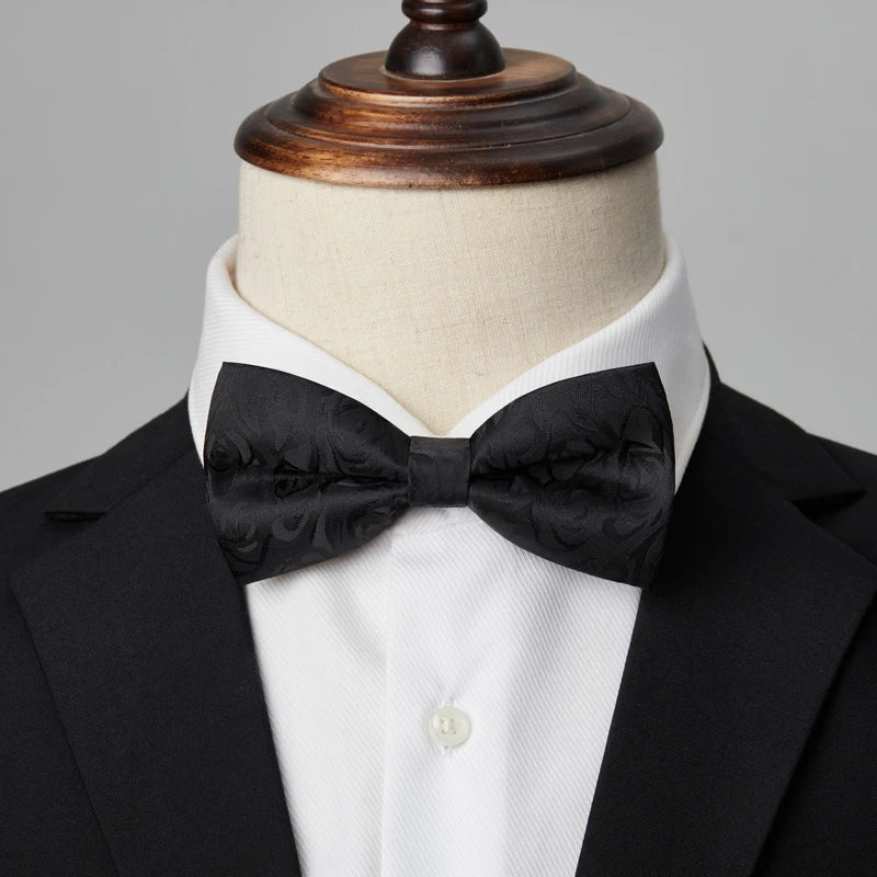 1 pçs gravatas borboleta para homens casamento gravata preta pescoço ajustável bowknot clássico borboleta cravat adulto gravata dupla presente de negócios