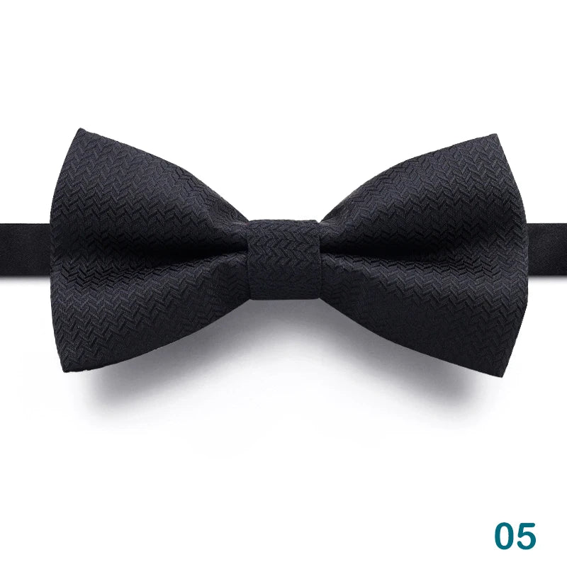 1 pçs gravatas borboleta para homens casamento gravata preta pescoço ajustável bowknot clássico borboleta cravat adulto gravata dupla presente de negócios