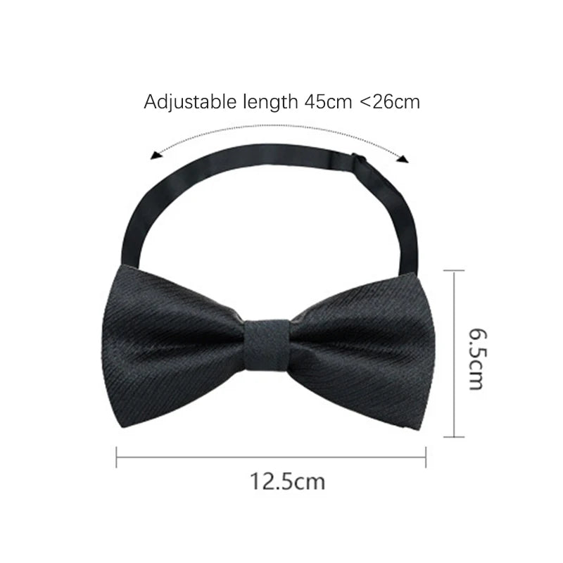 1 pçs gravatas borboleta para homens casamento gravata preta pescoço ajustável bowknot clássico borboleta cravat adulto gravata dupla presente de negócios