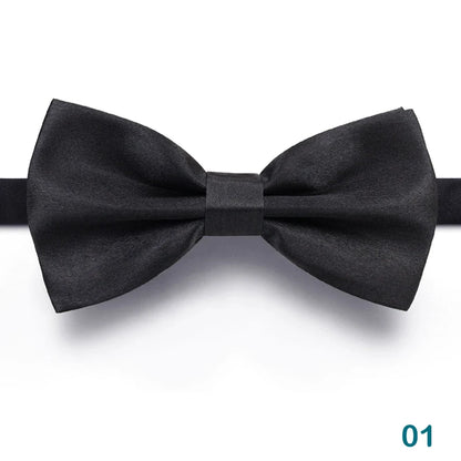 1 pçs gravatas borboleta para homens casamento gravata preta pescoço ajustável bowknot clássico borboleta cravat adulto gravata dupla presente de negócios
