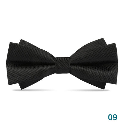 1 pçs gravatas borboleta para homens casamento gravata preta pescoço ajustável bowknot clássico borboleta cravat adulto gravata dupla presente de negócios