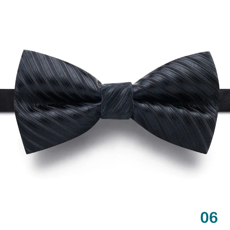 1 pçs gravatas borboleta para homens casamento gravata preta pescoço ajustável bowknot clássico borboleta cravat adulto gravata dupla presente de negócios