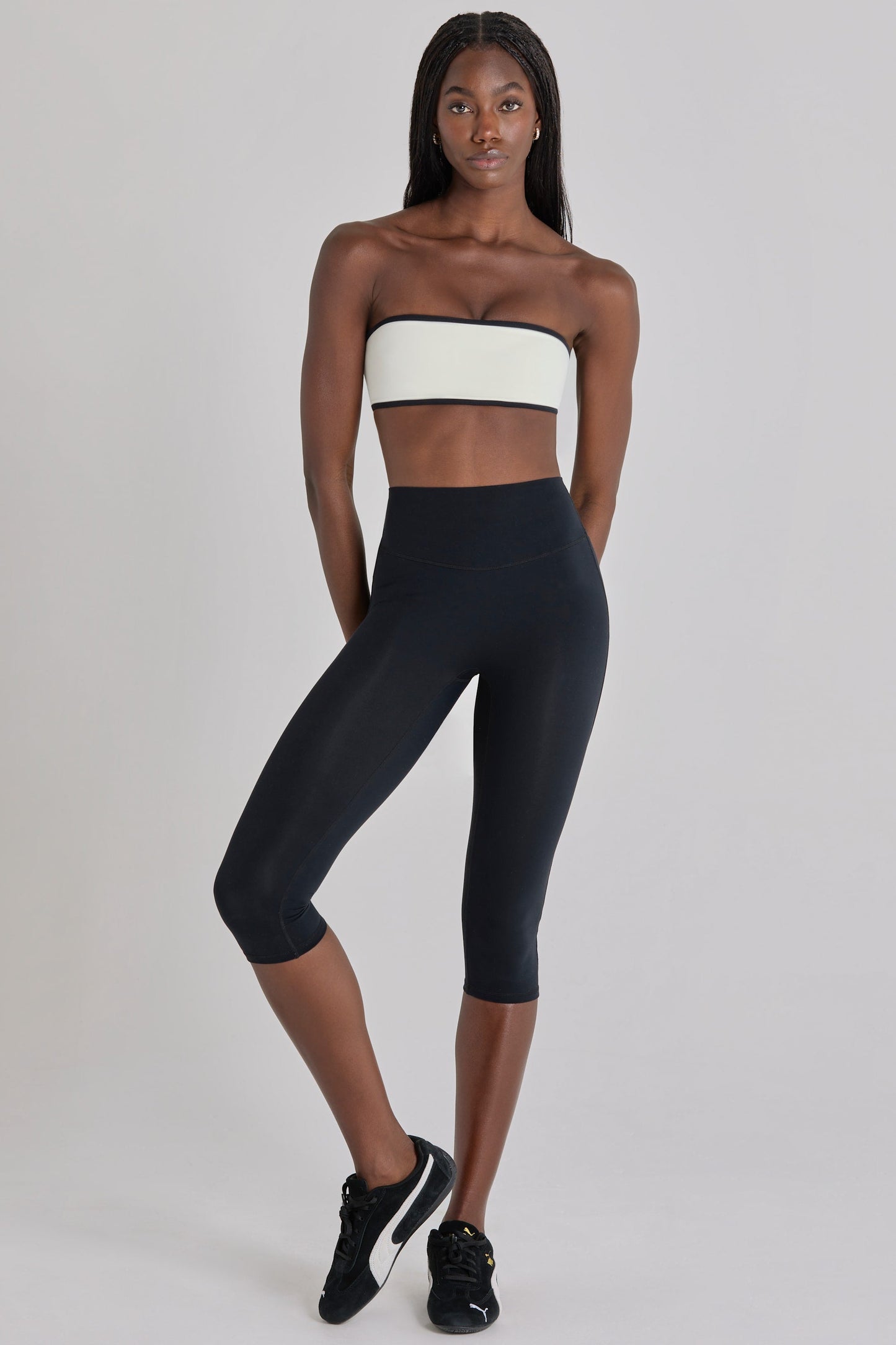 Soft Active Capri Leggings in Black