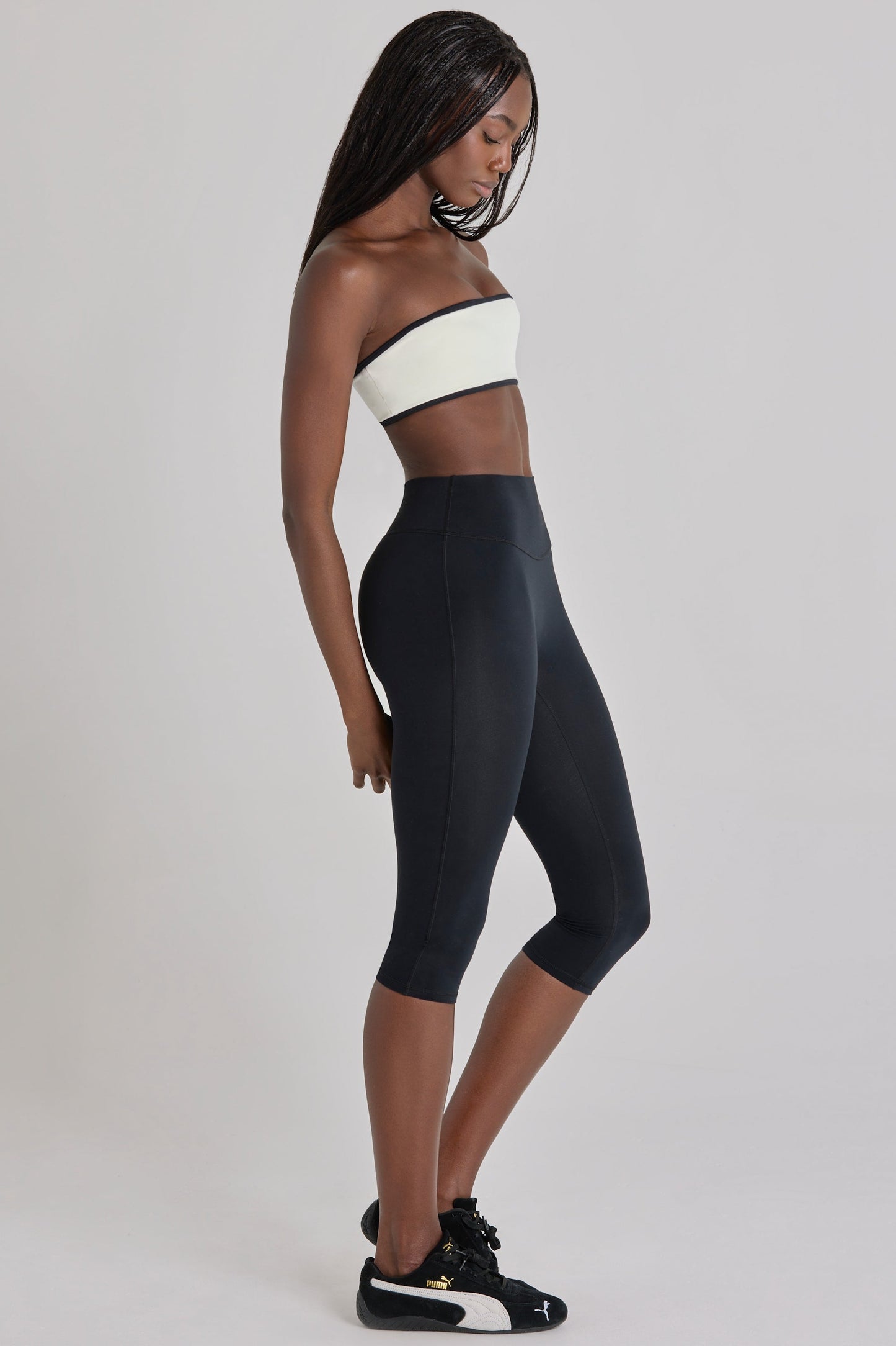 Soft Active Capri Leggings in Black