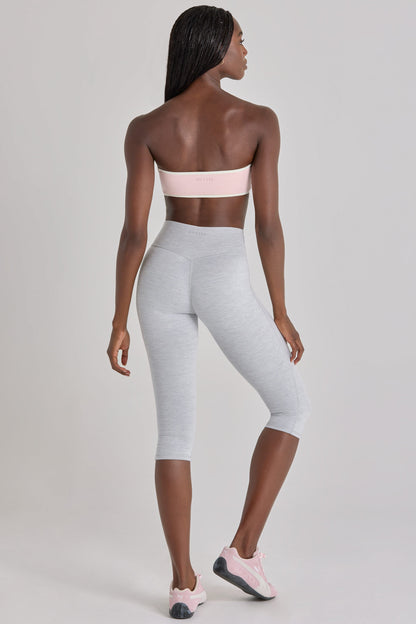 Soft Active Capri Leggings in Grey Marl