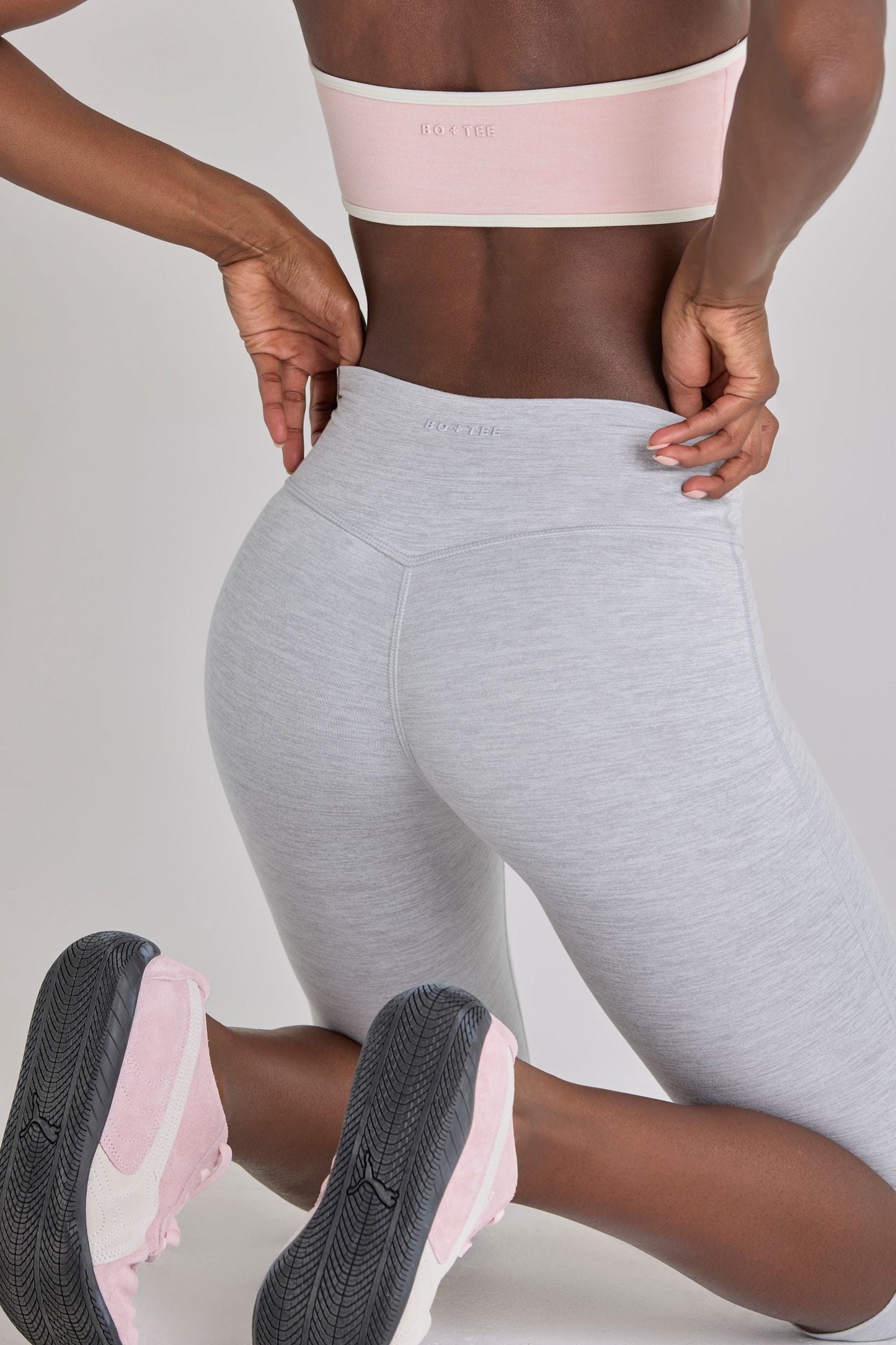Soft Active Capri Leggings in Grey Marl