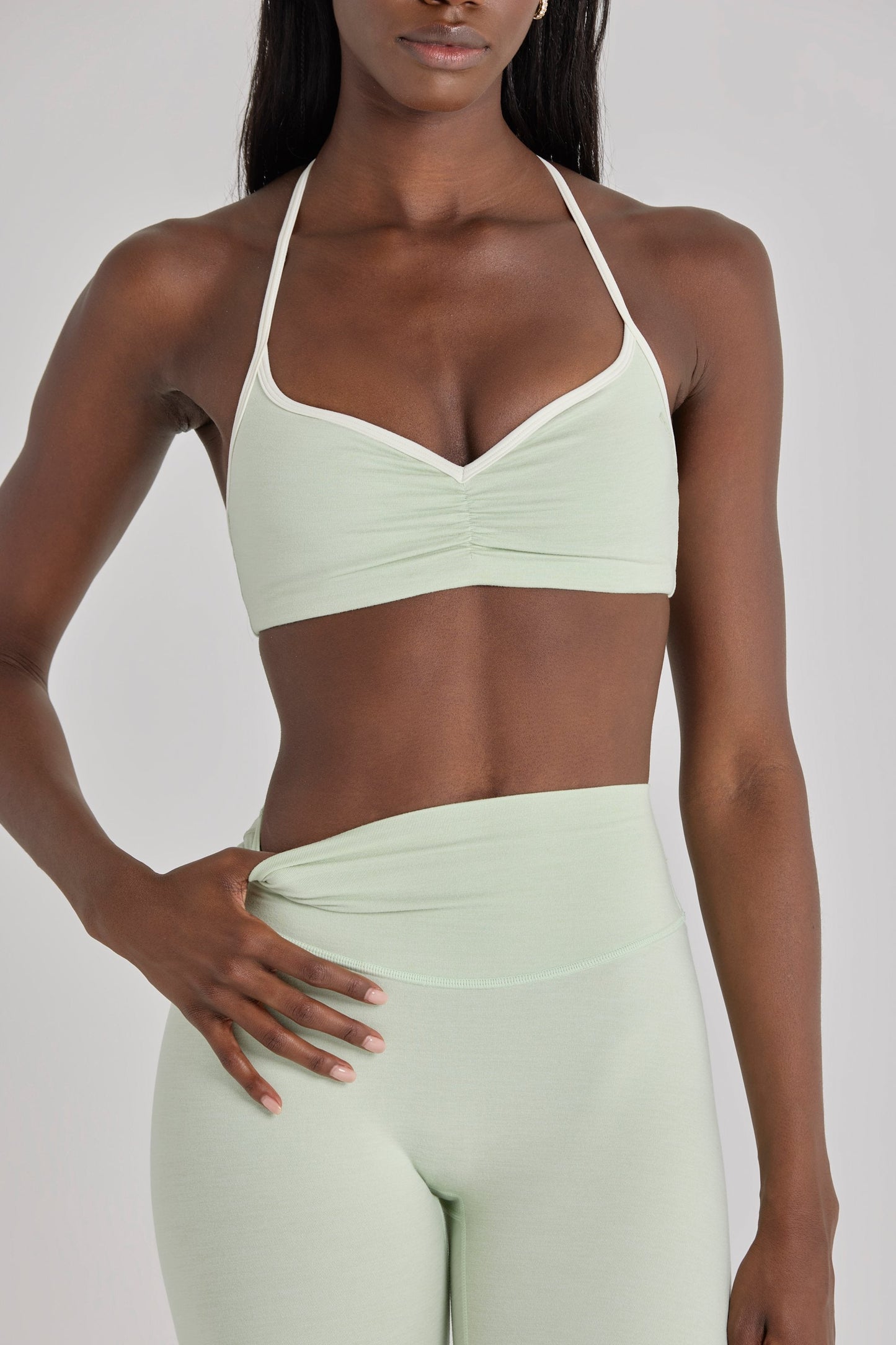 Soft Active Sports Bra in Sage Marl
