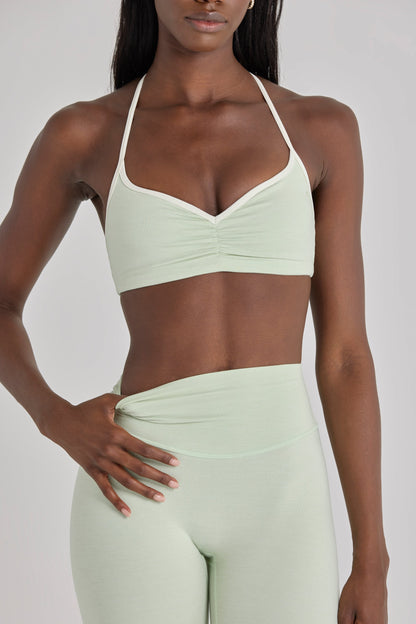 Soft Active Sports Bra in Sage Marl