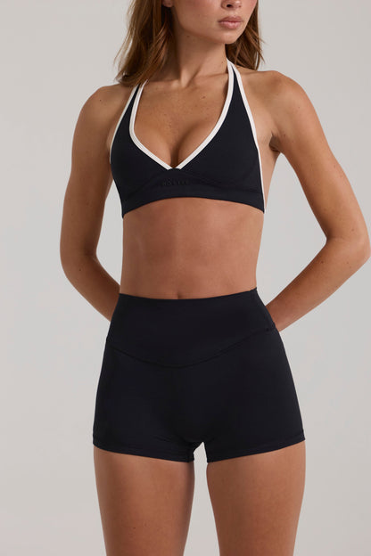 Soft Active Mini Shorts in Black