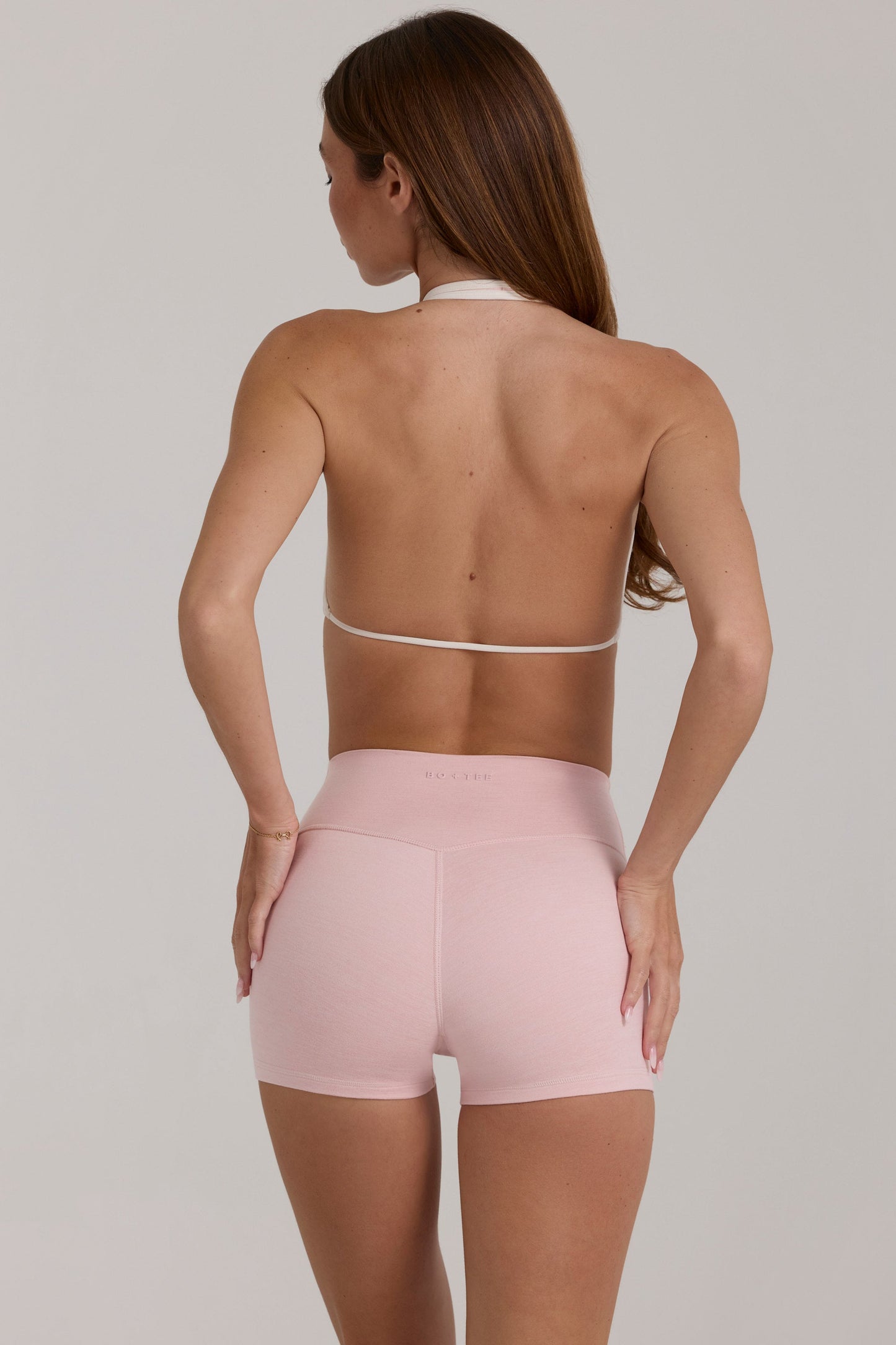 Soft Active Mini Shorts in Blush Marl