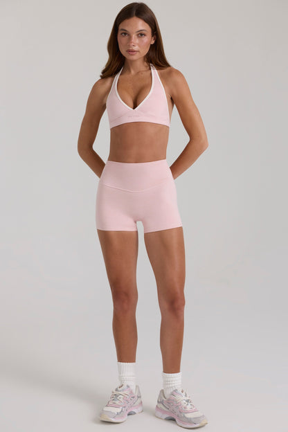 Soft Active Mini Shorts in Blush Marl