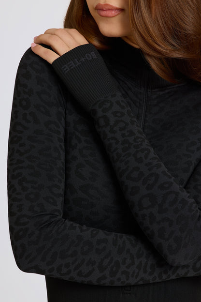 Thermal Base-Layer Jumpsuit in Black Leopard