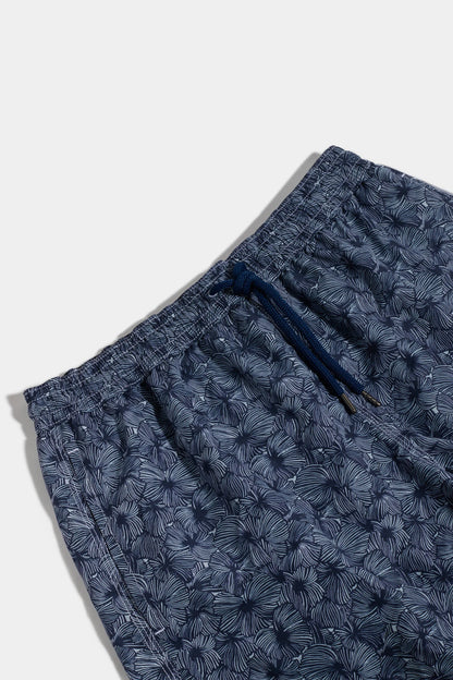 Blue flower swimshorts - Made in Italy