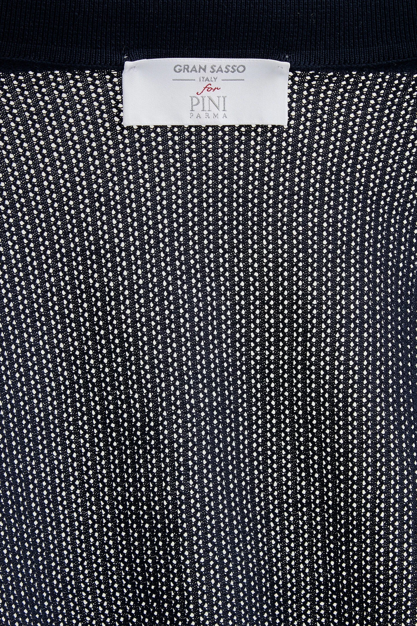Blue knitted polo cardigan - Made in Italy