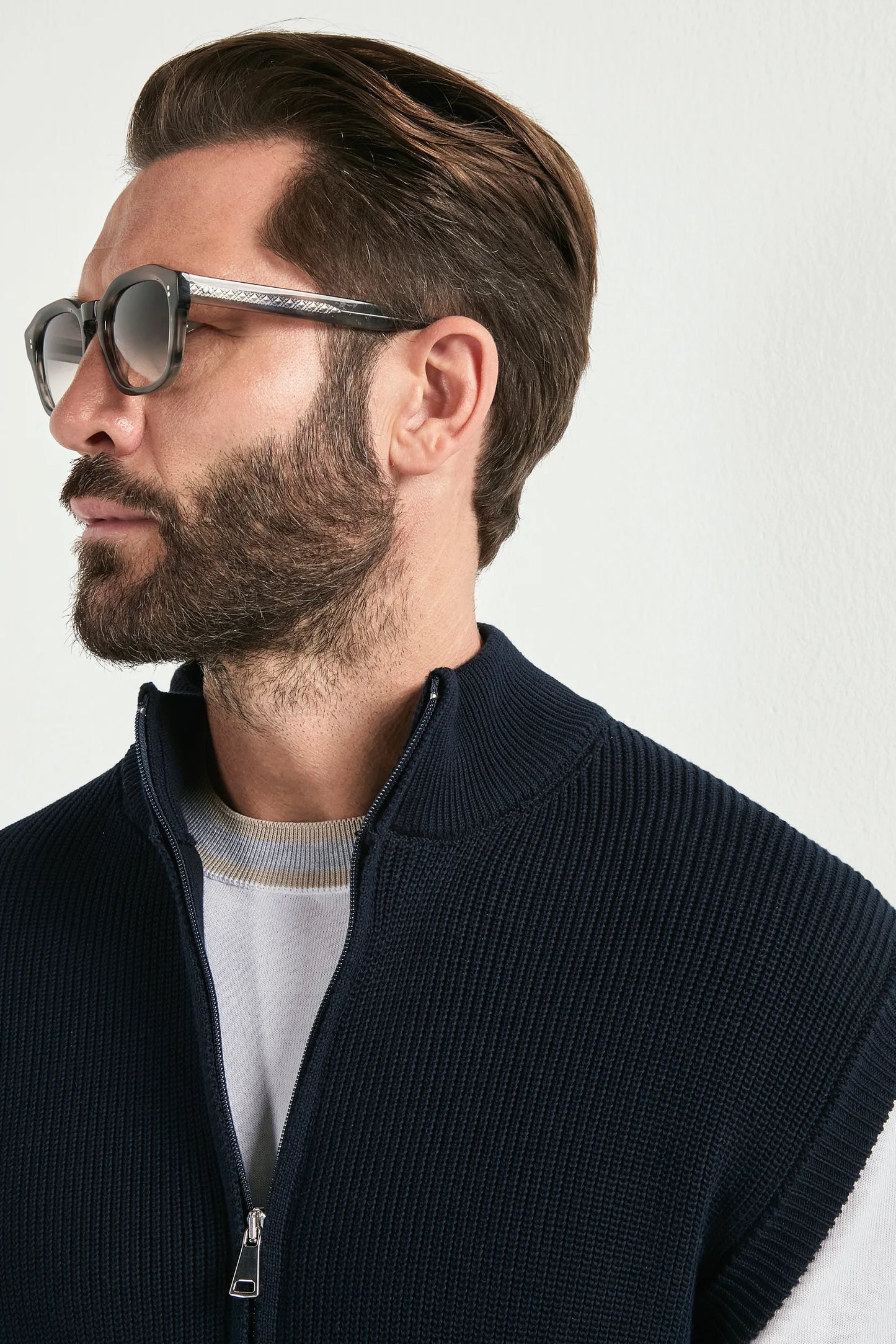 Blue knitted vest - Made in Italy