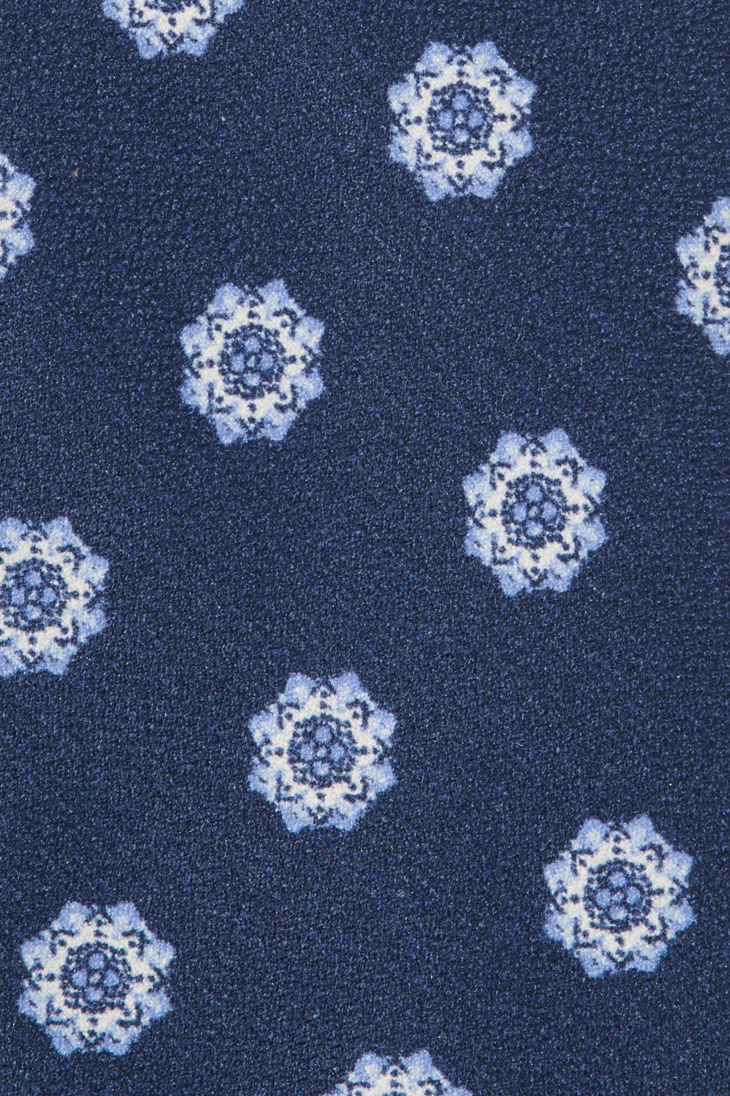 Blue macro fancy silk tie - Made in Italy