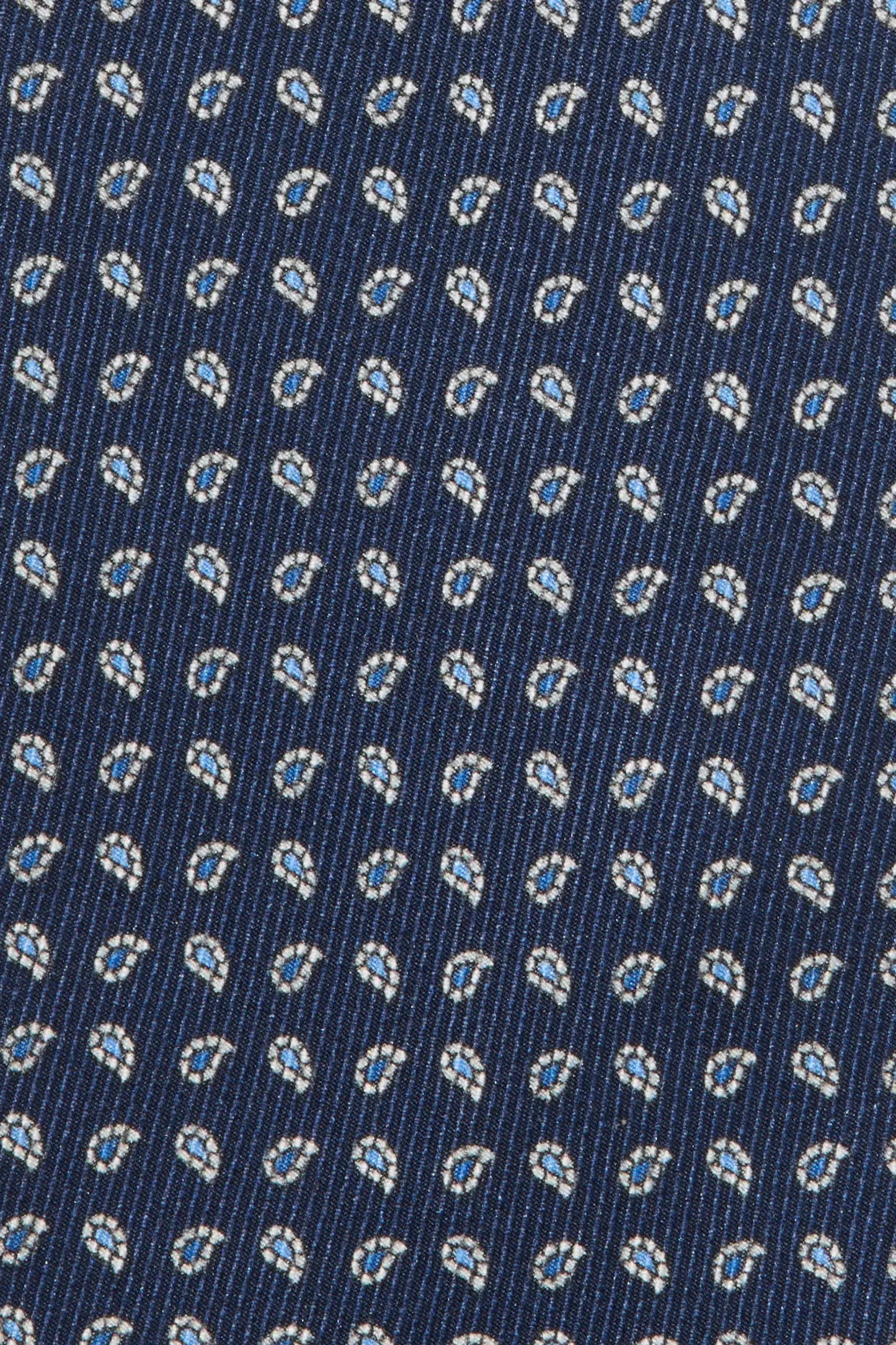 Blue paisley silk tie - Made in Italy