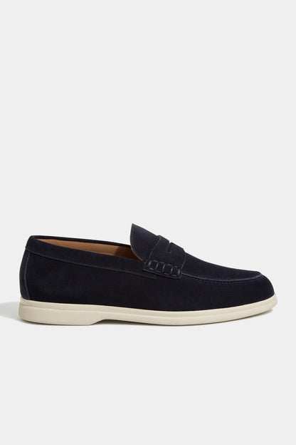 Blue penny loafers - Made in Italy