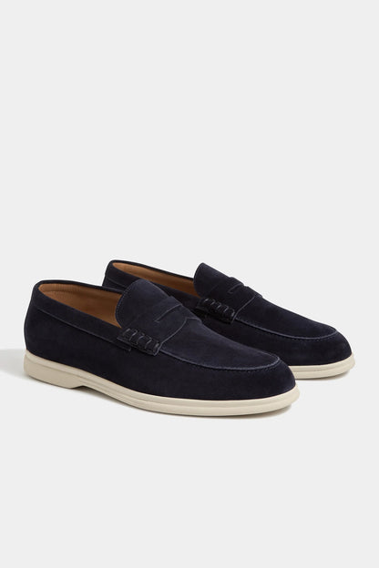 Blue penny loafers - Made in Italy