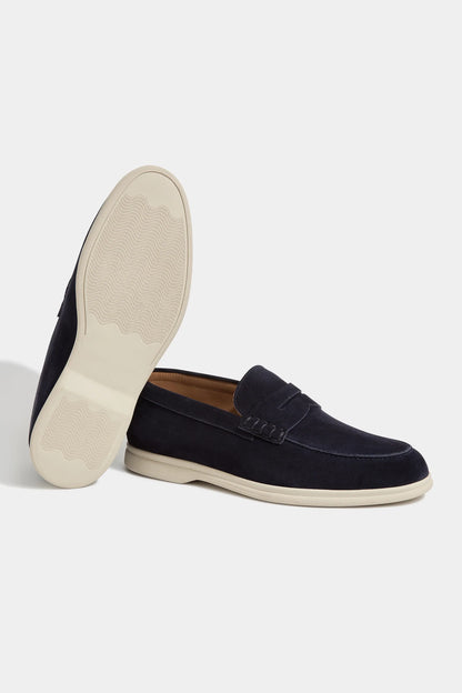 Blue penny loafers - Made in Italy