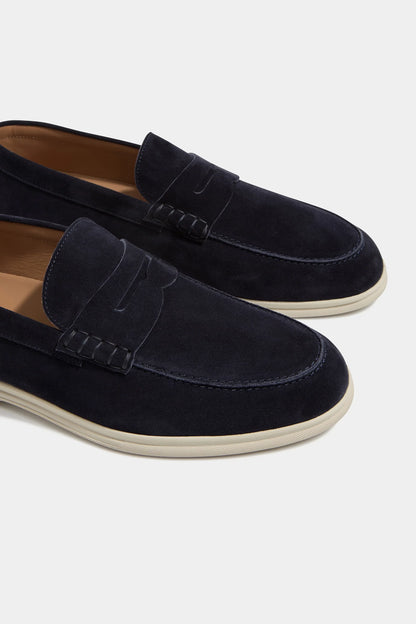 Blue penny loafers - Made in Italy