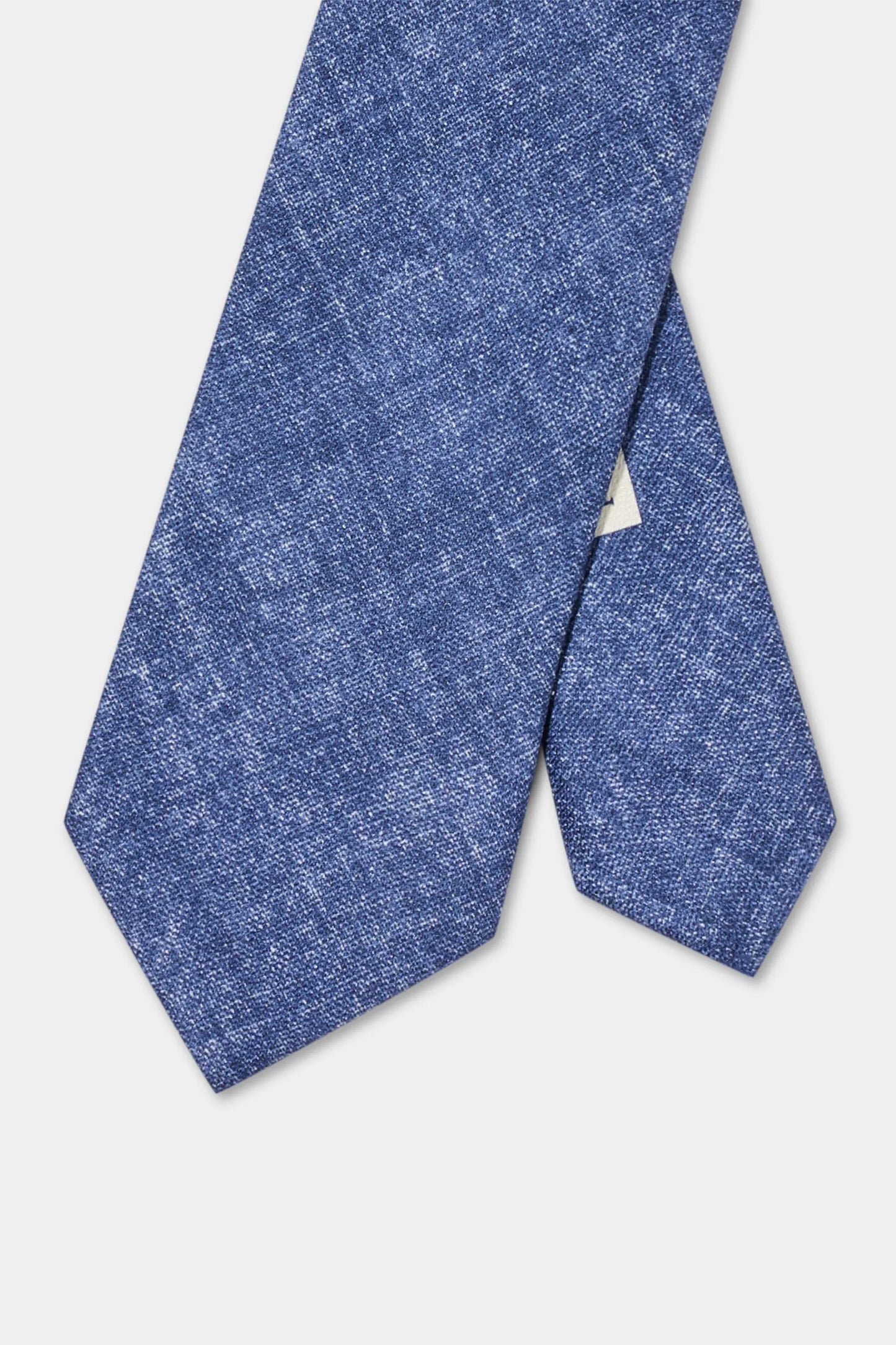 Blue printed silk tie - Made in Italy