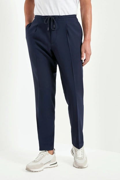 Blue travel Alassio trousers - Made in Italy