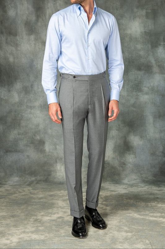 Grey Biella trousers "Sartoriale Collection" - Made in Italy